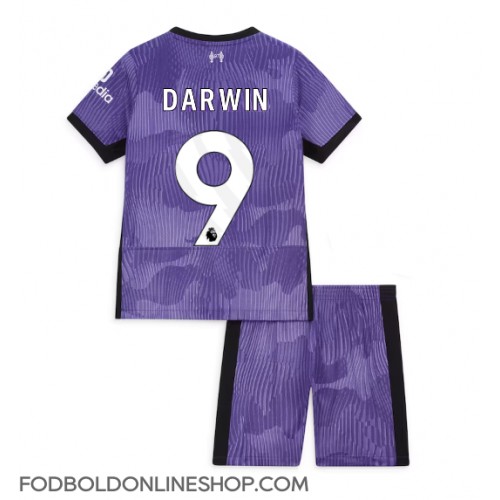 Liverpool Darwin Nunez #9 Tredje trøje Børn 2023-24 Kortærmet (+ Korte bukser)
